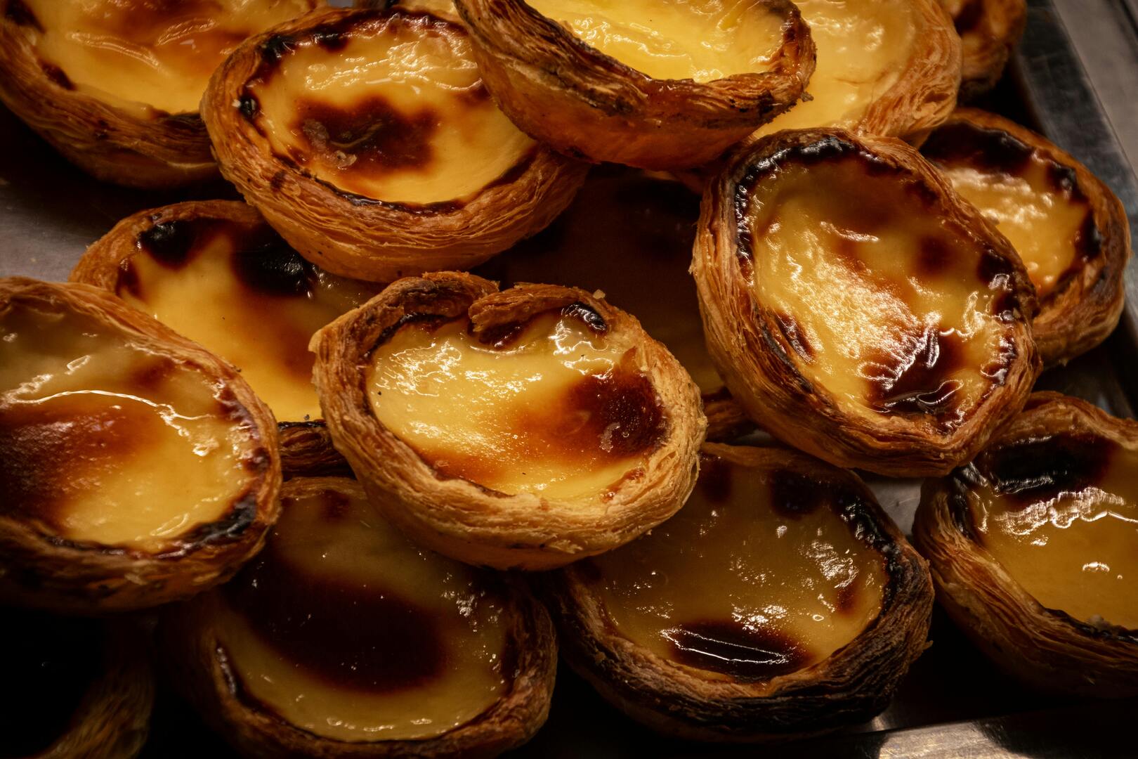 Traditional Portuguese cuisine and pastéis de nata in historic Lisbon